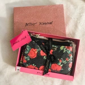 Betsey Johnson 2 Piece Cosmetic Bag